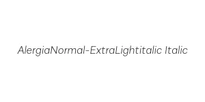 AlergiaNormal-ExtraLightitalic Italic Font