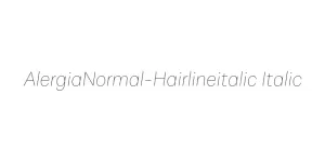 AlergiaNormal-Hairlineitalic Italic Font