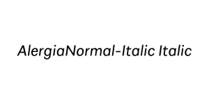 AlergiaNormal-Italic Italic Font