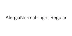 AlergiaNormal-Light Regular Font