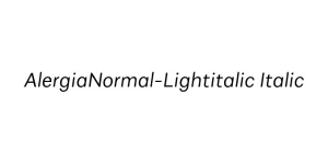 AlergiaNormal-Lightitalic Italic Font