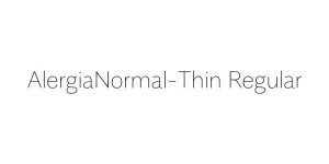 AlergiaNormal-Thin Regular Font