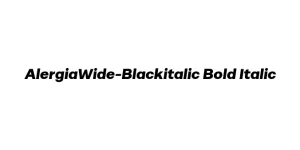 AlergiaWide-Blackitalic Bold Italic Font