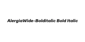 AlergiaWide-Bolditalic Bold Italic Font