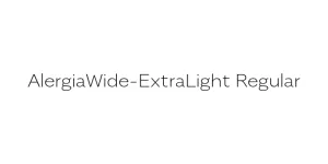 AlergiaWide-ExtraLight Regular Font