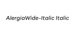 AlergiaWide-Italic Italic Font