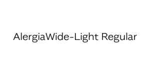 AlergiaWide-Light Regular Font