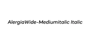 AlergiaWide-Mediumitalic Italic Font