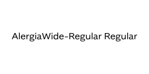 AlergiaWide-Regular Regular Font