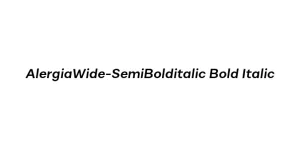 AlergiaWide-SemiBolditalic Bold Italic Font