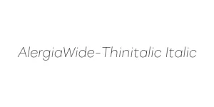 AlergiaWide-Thinitalic Italic Font