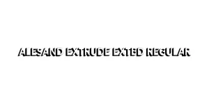 Alesand Extrude ExtBd Regular Font