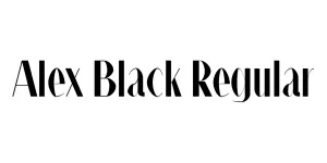 Alex Black Regular Font