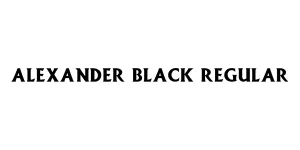 Alexander Black Regular Font