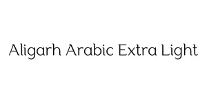 Aligarh Arabic Extra Light Font