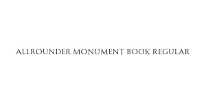 Allrounder Monument Book Regular Font