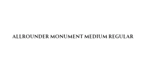 Allrounder Monument Medium Regular Font