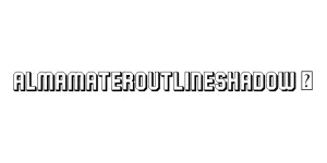 AlmaMaterOutlineShadow ☞ Font