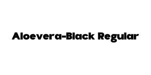 Aloevera-Black Regular Font