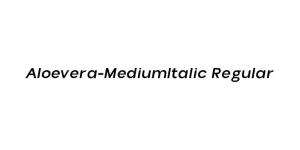 Aloevera-MediumItalic Regular Font