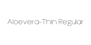 Aloevera-Thin Regular Font