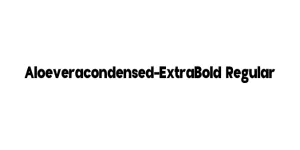 Aloeveracondensed-ExtraBold Regular Font
