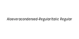 Aloeveracondensed-RegularItalic Regular Font