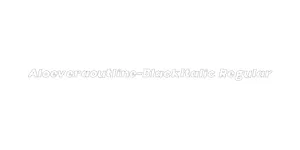 Aloeveraoutline-BlackItalic Regular Font