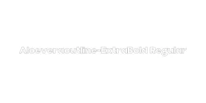 Aloeveraoutline-ExtraBold Regular Font