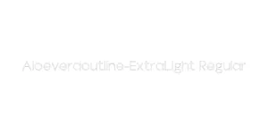 Aloeveraoutline-ExtraLight Regular Font