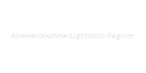 Aloeveraoutline-LightItalic Regular Font