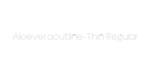 Aloeveraoutline-Thin Regular Font