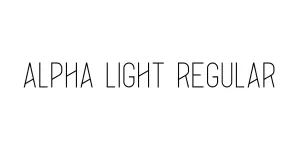 Alpha Light Regular Font