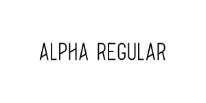 Alpha Regular Font