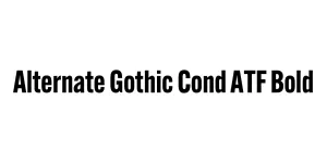 Alternate Gothic Cond ATF Bold Font