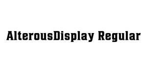 AlterousDisplay Regular Font
