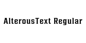 AlterousText Regular Font