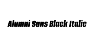 Alumni Sans Black Italic Font