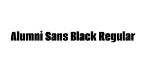 Alumni Sans Black Regular Font