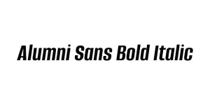 Alumni Sans Bold Italic Font
