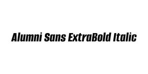 Alumni Sans ExtraBold Italic Font