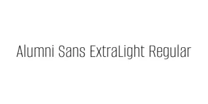 Alumni Sans ExtraLight Regular Font
