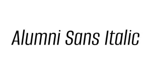 Alumni Sans Italic Font