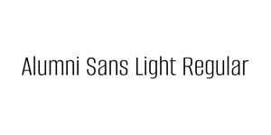 Alumni Sans Light Regular Font