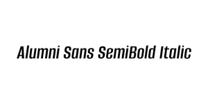 Alumni Sans SemiBold Italic Font
