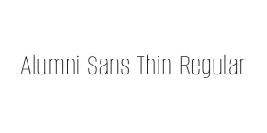Alumni Sans Thin Regular Font