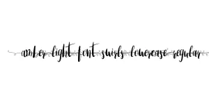 Amber Light Font swirls lowercase Regular Font