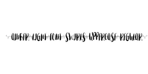 Amber Light Font swirls Uppercase Regular Font