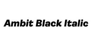 Ambit Black Italic Font