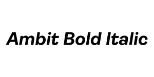 Ambit Bold Italic Font
